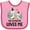 Pink and Fuchsia, variant on Inktastic Zebra My Grandma Loves Me Boys or Girls Baby Bib