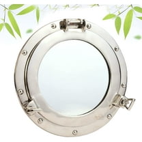 Premium Porthole Mirror, Silver Coated Ship's Mirror, Wall Circle Décor Mirror, Window Maritime Wall Hanging Nautical Home Decorative Mirror for Bathroom Bedroom Living Room
