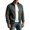 Dark Gray, variant on TOUMENY Men Fall Winter Jacket Solid Stand Collar Zip Up Lightweight Casual Cardigan Coat Vintage Slim Fit Long Sleeve Outdoor Travel Jacket Black M