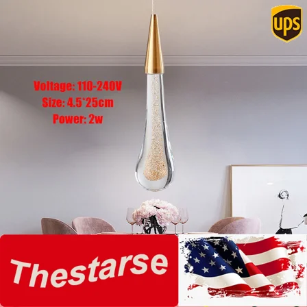 Crystal Glass Pendant Lamp Kitchen Island Ceiling Light Chandelier Fixturec Us