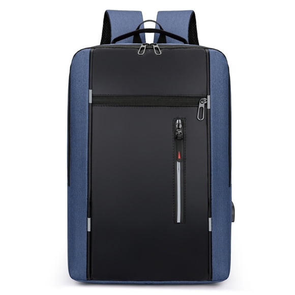 Mochilas para computadora portátil, mochila de viaje, mochila de mano, mochila informal con puerto de carga USB, azul