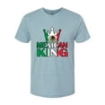 thumbnail image 2 of Wild Bobby Mexican King Latin Pride Men Premium Tri Blend Tee, Denim, XX-Large, 2 of 5