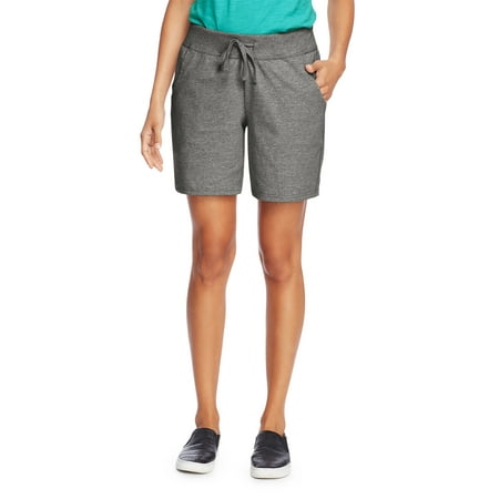 Women's 7 inseam Jersey Knit Pocket Shorts with Drawstring (Best Shorts To Wear Under Skirts)