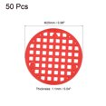 thumbnail image 2 of Uxcell 0.98 inch Round Flowerpot Hole Mesh Pad Grid Screen Mat Plastic Red 50pcs, 2 of 5