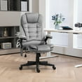 thumbnail image 2 of 6-Point Vibrating Massage Office Chair with Lumbar Heat, Adjustable Height Executive Desk Chair, Gray High-Back Ergonomic Computer Chair, 2 of 9