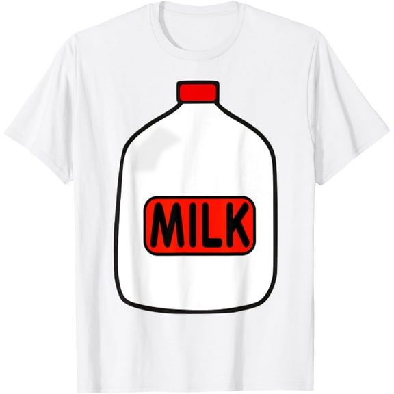 Exquisite and comfortable-Gallon Of Milk Costume T-Shirt, Match With Cookie Costumes T-Shirt