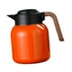 thumbnail image 3 of Cafetera térmica de acero inoxidable, tetera, 1200 ml, práctica jarra térmica Naranja, 3 of 9