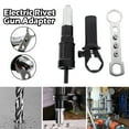 thumbnail image 3 of Electric Riveting Tool Conversion Head Silent Riveting Drill Adapter Portable Nut Riveter Insert Tools, 3 of 5