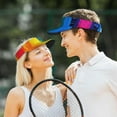 thumbnail image 6 of Sikiie Rainbow Colored Sun Visor Hat Adjustable Velcro Golf Visor Sports Sunscreen Visor Hat for Outdoor Activities, 6 of 7