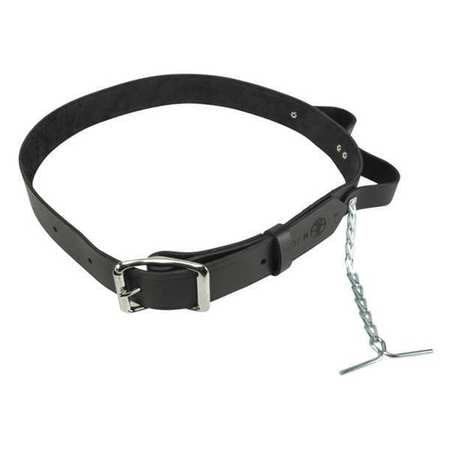 KLEIN TOOLS Tool Belt,Leather,1-1/2x32-40 Waist,Blck 5207M