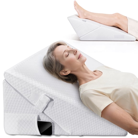 KEKOY Wedge Pillows for Bed, Adjustable Height to 9-12 inches, Pillow Wedges for Sleeping elevation with Washable Jacquard Cover