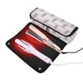 thumbnail image 4 of Hair Tools Storage with Heat Resistant Mat- Purple Reed Grass Printed Curling Iron Travel Bag/Flat Iron Case for Women, 4 of 8