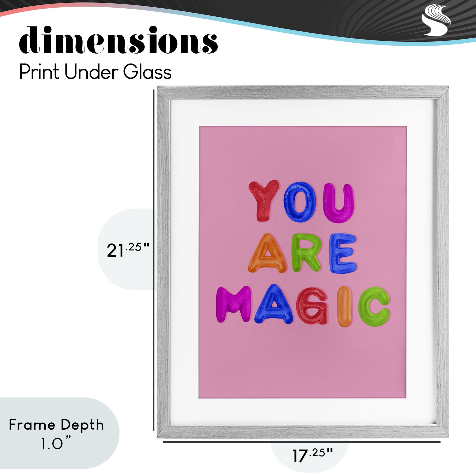 Stupell Industries You are Magic Gummies over Pink Gray Framed Print Under Glass, design by LISH Creative