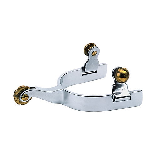 Weaver Leather Women's Roping Spurs - Stainless Steel with Rosebud Rowel