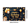 thumbnail image 6 of Decorative Design Happy Birthday Banner Balloon Decoration Birthday Party Banner Confetti Design Event Banner for Birthday Party Kids Party Indoor Decoration, 6 of 7