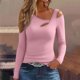 thumbnail image 1 of MHFRRA Camiseta Térmica de Manga Larga Estilo Otoño-Invierno para Capa Base Ajustada. Rosa, 1 of 4
