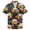 A-Yellow160, variant on Men's Beer Themed Button Up Shirt Short Sleeve Floral Print Hawaiian Shirt Breathable Casual Luau Vacation Top