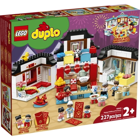 LEGO DUPLO Town Happy Childhood Moments 10943 Family House Toy Playset for Kids (227 Pieces)