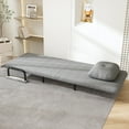 thumbnail image 4 of Newest Full Size Upholstered Daybed with Trundle - Gray Velvet, Wood Slat Support, No Box Spring Needed, Space-Saving Sleeper for Guest Room & Small Space,Grey, 4 of 9