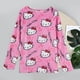 thumbnail image 4 of Sanrio-Pijama de manga larga de Hello Kitty para mujer, Top de franela suave de tela elástica doble, accesorios de Anime, ropa de casa, 4 of 7