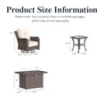 thumbnail image 5 of LayinSun 7 Piece Wicker Outdoor Furniture Set with 6-inch Comfy Cushions, High Back Patio Furniture Set with Swivel Rocking Chairs and Fire Pit Table, 5 of 10