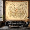 thumbnail image 6 of Botanical Wreath with Wildflowers on Parchment, Dreamy Vintage for Nature Lovers, Botanical Wall Art, Housewarming Gift, Tapestry Wall Hanging for Bedroom and Living Room, 6 of 7