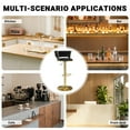 thumbnail image 4 of Daluvenix Velvet Bar Stools Set of 2, Counter Height Barstools with Low Back, Gold 360° Swivel Bar Stool ,Counter Height Bar Chairs for Kitchen Island, Pub,Black, 4 of 7