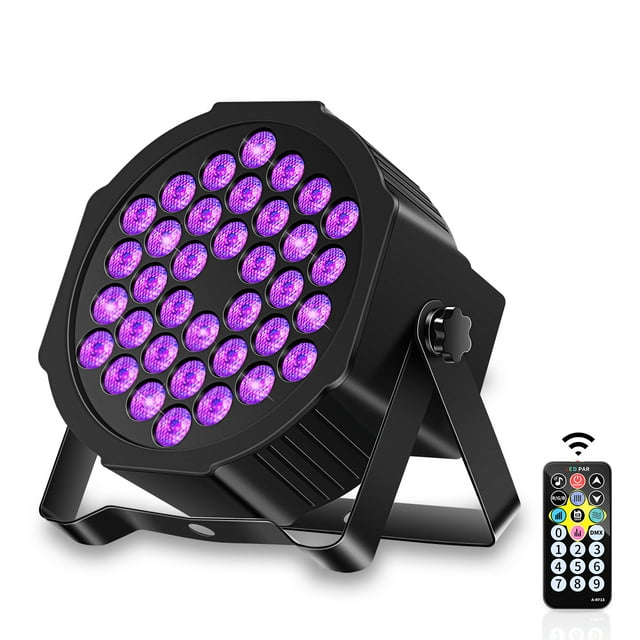 4pcs 36W UV Blacklight 36 LEDs Par Stage Lighting with 1 Remote Controller for Disco Party Club KTV Wedding