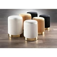 thumbnail image 3 of Marla Contemporary Nesting Pleated Ottoman Set in Gold Metal and Cream Velvet by LumiSource, 3 of 10