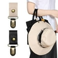 thumbnail image 2 of Pocket Hat Clip Hat Clips Hat Holder Pocket Hat Clip  Retainer Clips For Travel Handbag Hat Clips PU Leather Hat Holder For Outdoor Travel Accessories, 2 of 8
