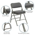 thumbnail image 7 of Drevy HERCULES Series Premium Curved Triple Braced & Double Hinged Gray Fabric Metal Folding Chair, 7 of 7