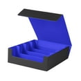 thumbnail image 2 of Caja de almacenamiento para cartas coleccionables de 4 filas, de cuero sintético premium, ideal para coleccionar cartas, organizador de exhibición Azul, 2 of 9