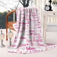 thumbnail image 2 of Pink Breast Cancer and Love Blanket,Comfortable Soft Flannel Throw Blanket,All Season,Warm Lightweight Blankets for Sofa Bed Couch Living Room Chair,50"x60", 2 of 4