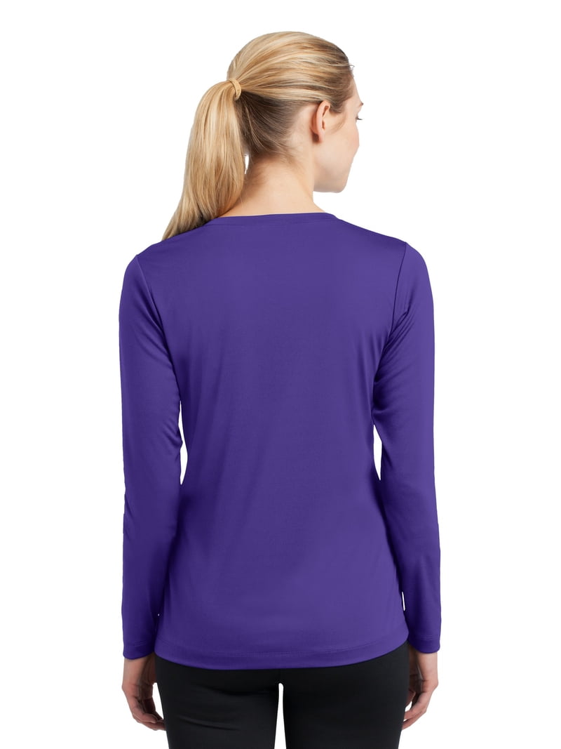 Sport-Tek Long Sleeve V-Neck Tee (LST353LS) Purple, 3XL - Walmart.com