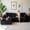 Black, variant on BYBYME 49''Round Chaise Lounge Chair,Corduroy Sofa Bed With Deep Seat,Upholstered Boneless Chaise Indoor,Cozy Sleeper Couch for Living Room with Ottoman,Beige