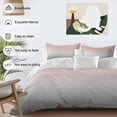thumbnail image 3 of 3 Piece Gradient Pink Grey,Duvet Cover Set California King,Microfiber Comforter/Quilt Cover with Corner Ties and 2 Pillowcases,Modern Abstract Color Ombré Art All Season Bedding with Zipper Closure, 3 of 8