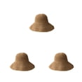thumbnail image 3 of Guardurnaity Sombrero de cubo de ala ancha para pescar y acampar para mujer, gorra de pescador de paja, sombreros de verano cómodos, decoración, Type4 NO4, 3 of 6