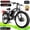 Black-White, variant on 6000W Peak Dual Motor Ebike, 60V 25AH Battery Electric Bike for Adults,AWD 21-Speed 50MPH Mountain Snow E-Bike with 26" x 4.0 Fat Tire, Long Range Mountain Dirt Bike for Off-Road Snow Sand