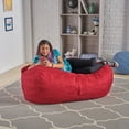 thumbnail image 5 of Christopher Knight Home Delilah Traditional 4 Foot Suede Bean Bag Chair by  Green, 5 of 5