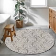 thumbnail image 3 of Small Round Rug 3Ft Washable Non-Slip, Black Grey Branches Circle Area Rugs for Living Room Bedroom, Vintage Art Farmhouse Indoor Floor Mats Carpet Runner for Home Decor, 3 of 8
