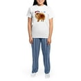 thumbnail image 4 of CafePress - Pomeranian Head Dog Art Women's Light Pajamas - Women's Short Sleeve Print T-Shirt and Pants Light Cotton Pajama Set, 4 of 7