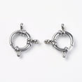 thumbnail image 2 of HLONK 50pc Tarnish Resistant 304 Stainless Steel Smooth Surface Spring Ring Clasps Stainless Steel Color 18.5x14x2.5mm Hole  3mm DIY, 2 of 2