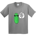 thumbnail image 3 of Inktastic Just Dill with It Chill Dill Pickle in Sunglasses Youth T-Shirt, 3 of 5