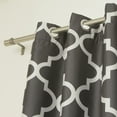 thumbnail image 4 of Quality Home Faux Silk Moroccan Blackout Curtain - Dark Grey - 52"W x 84"L (Single Panel), 4 of 4
