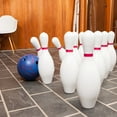 thumbnail image 1 of Champion Sports BP45 5 lbs Rubber Bowling Ball, Blue & Red, 1 of 7