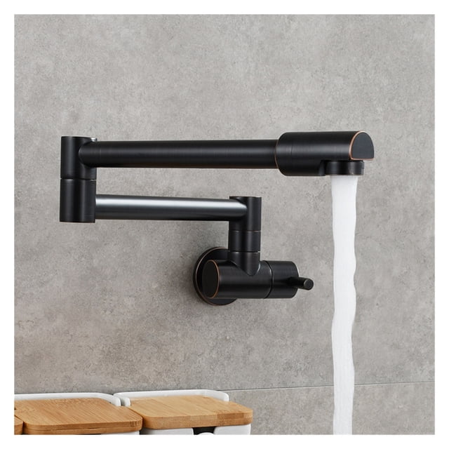 Brass Kitchen Faucet Tap Wall Mount Single Cold Single Hole Mixer Rotate Fold Faucet Chrome ,bar Laundry RV Farmhouse