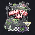 thumbnail image 4 of Monster Jam Big Boys' Athletic 2-Piece T-Shirt and Shorts Set Grave Digger Flames, 4 of 6