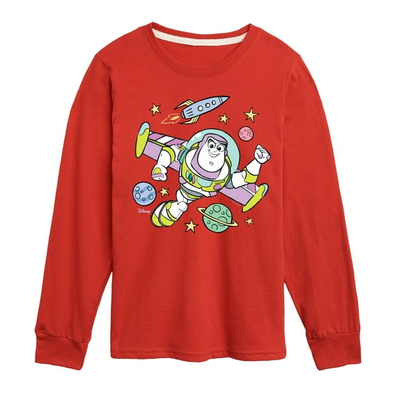 Disney's Toy Story - Buzz Space Collage - Toddler & Youth Long Sleeve Graphic T-Shirt