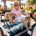 thumbnail image 3 of Golf Cart Seat Covers for 2 Seater,Forest Mountain Microfiber Cart Seat Towel Blanket,Vintage Peak Nature Sky Star Landscape Absorbent Breathable NonSlip Bench Seats Protector for Golf Course 51"x31", 3 of 9
