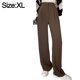 thumbnail image 2 of Pantalones largos elegantes de cintura alta y color liso para oficina para mujer, 2 of 6